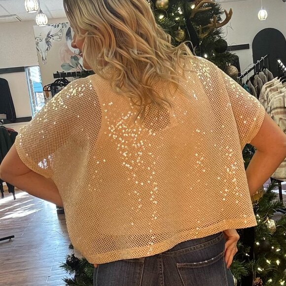 Sequin Knit Tee - Picture 3 of 3